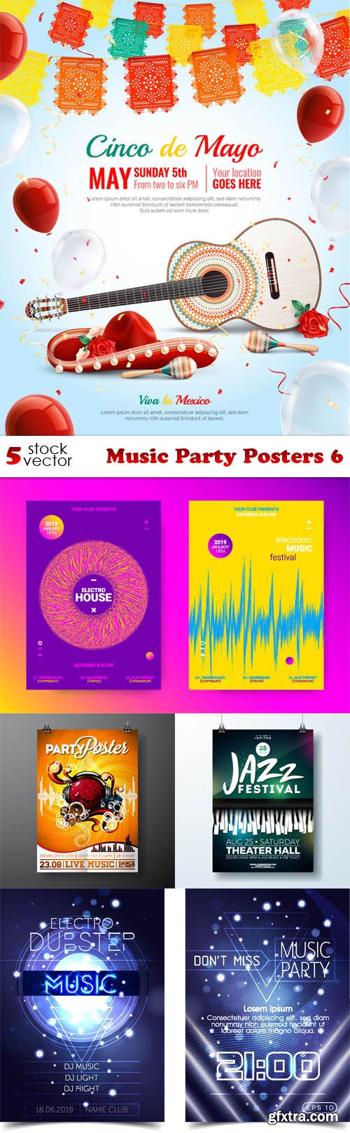 Vectors - Music Party Posters 6