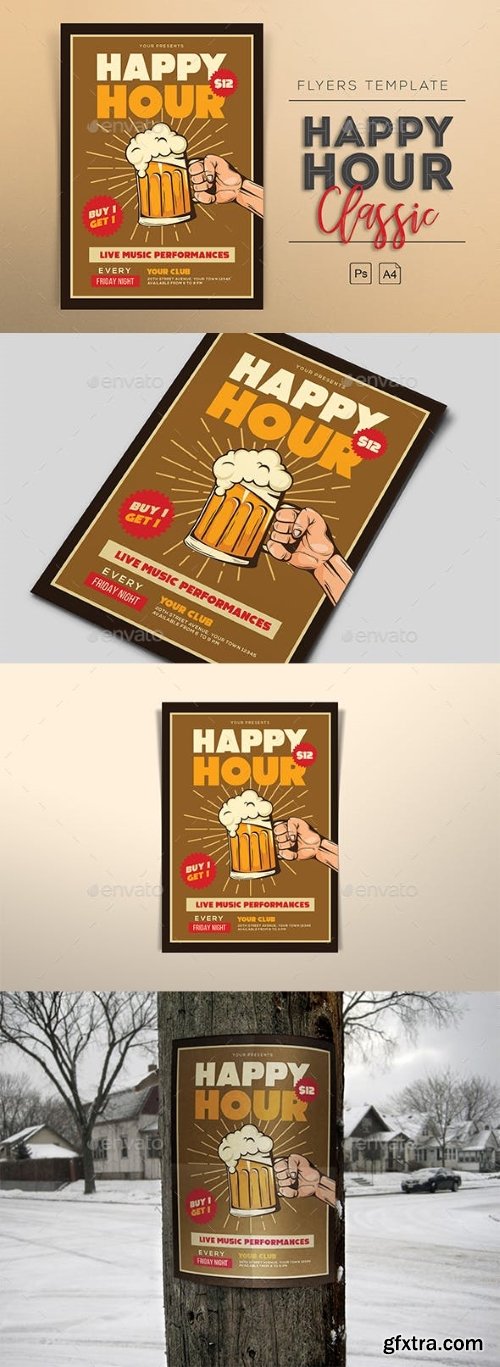 Classic Happy Hour Flyers 23273652