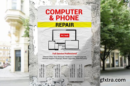 Tear-off Ad Flyers Mockup