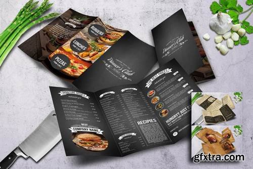 Vintage Trifold Food Menu Bundle