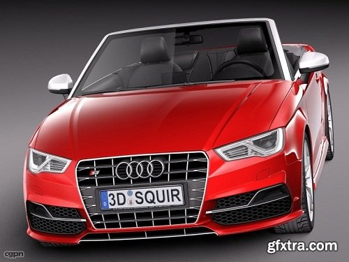 Audi S3 Cabriolet 2015 3d Model