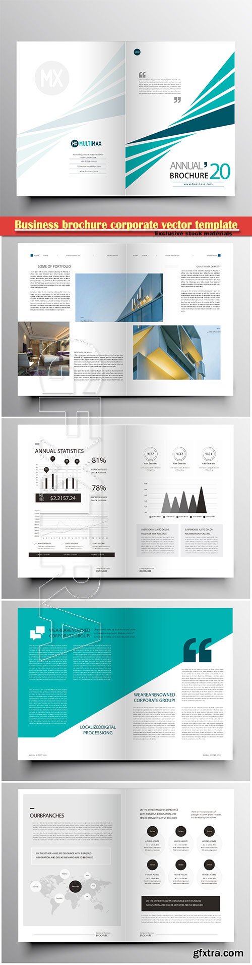 Business brochure corporate vector template, magazine flyer mockup # 47