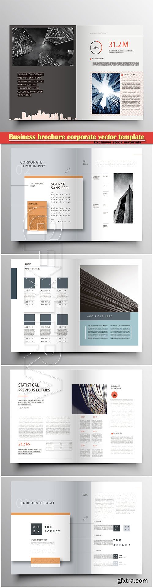 Business brochure corporate vector template, magazine flyer mockup # 48