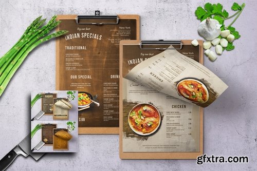 Vintage Single Page Menu Bundle