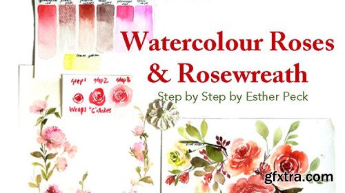 Watercolour Rose & Rosewreath