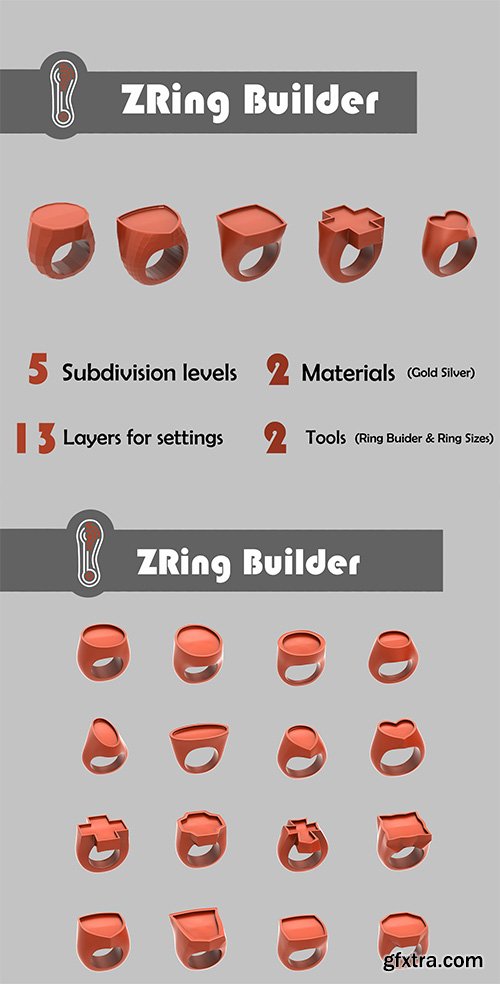 Cgtrader - Zbrush Ring Builder 3D model