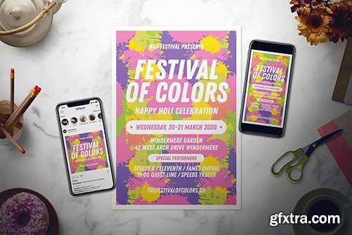 Holi Flyer Set