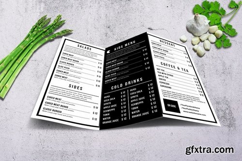 Trifold Food Menu Bundle