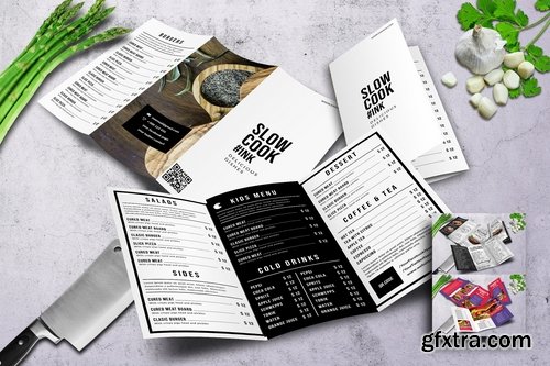 Trifold Food Menu Bundle