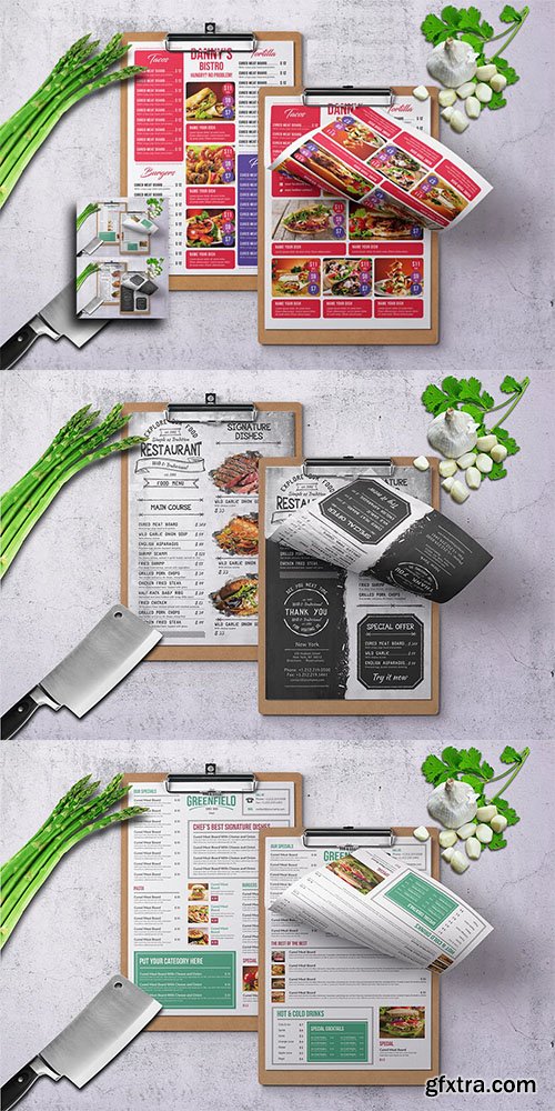 Elegant Single Page Menu Bundle