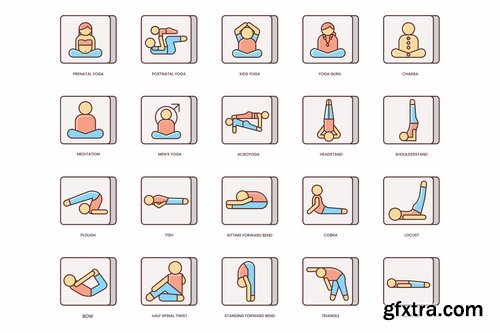 60 Yoga Icons Honey Series