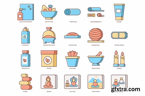 60 Yoga Icons Honey Series