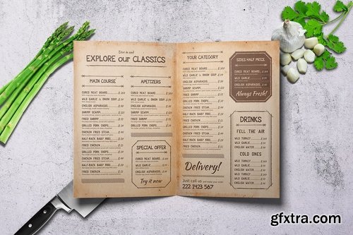 Retro Bifold Menu Bundle