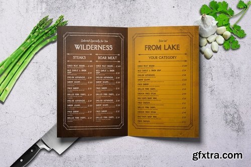 Vintage Bifold Menu Bundle