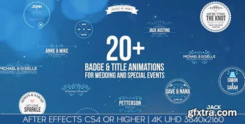 Videohive - Badges / Title Animations For Wedding And Special Events - 14686685