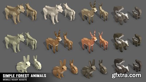 Simple Forest Animals - Cartoon Assets » GFxtra