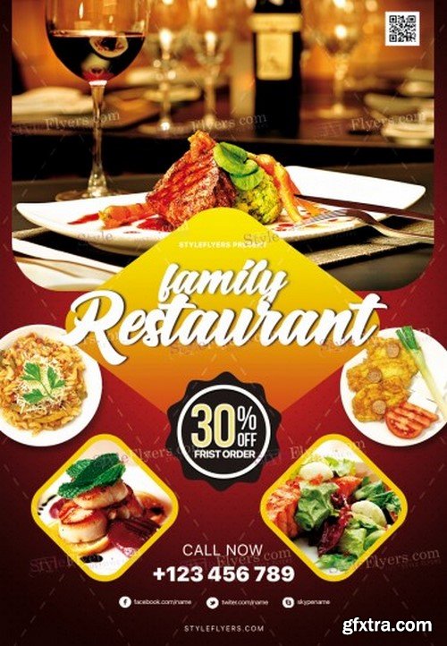 Restaurant PSD Flyer Template