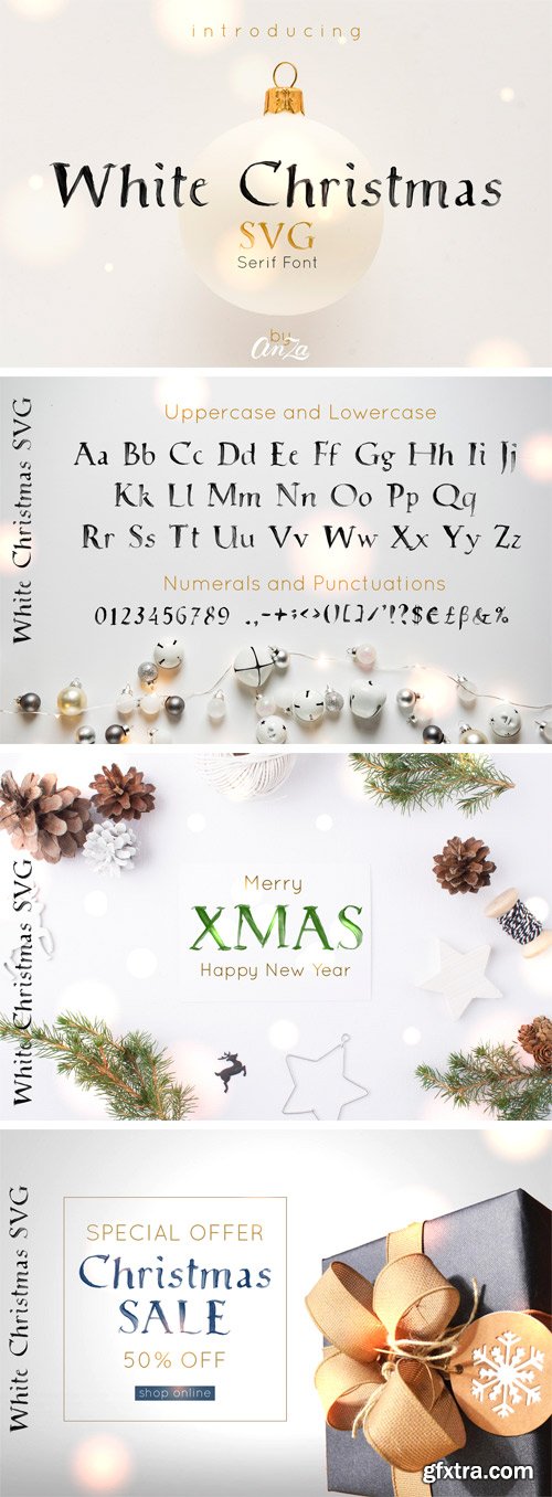 White Christmas SVG Font