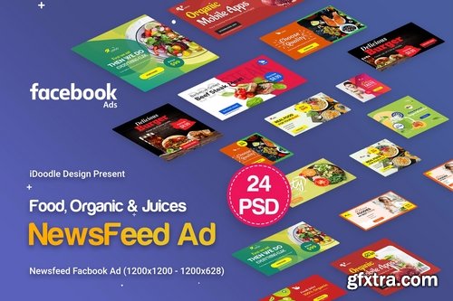 NewsFeed Food, Organic & Juices Facebook Ad