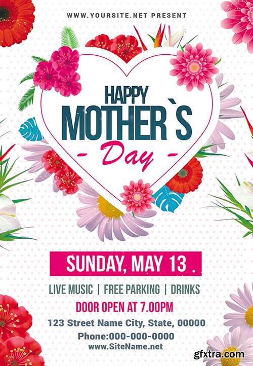 Mothers Day Lunch Flyer - Psd Template