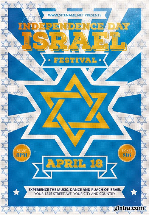 Yom Ha’atzmaut Flyer - Psd Template