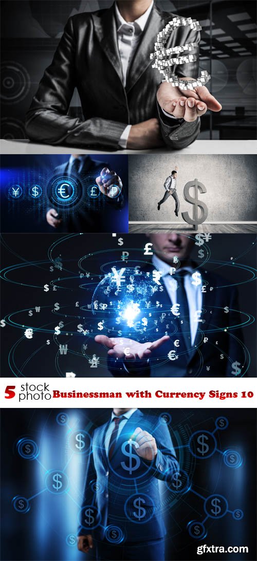 Photos - Businessman with Currency Signs 10