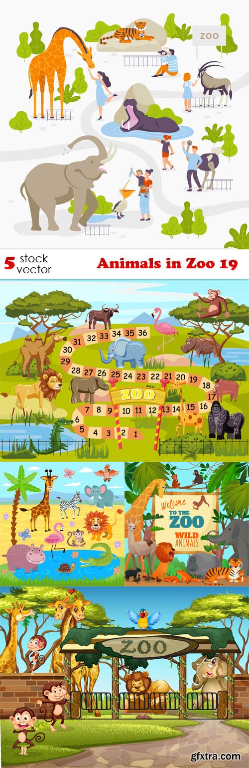 Vectors - Animals in Zoo 19