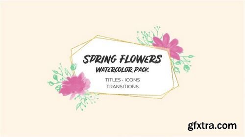 MotionArray Spring Flowers Watercolor Pack 189415