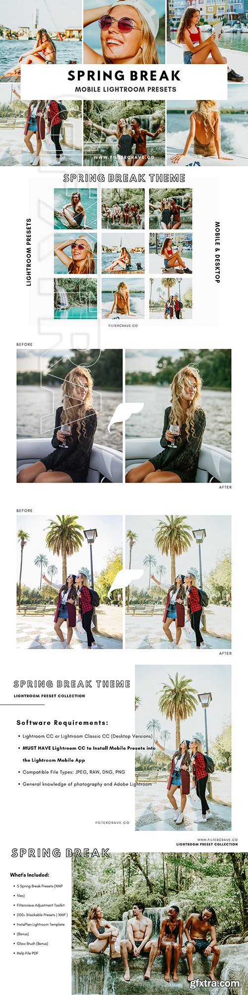 CreativeMarket - Spring Break Mobile Lightroom Preset 3505966