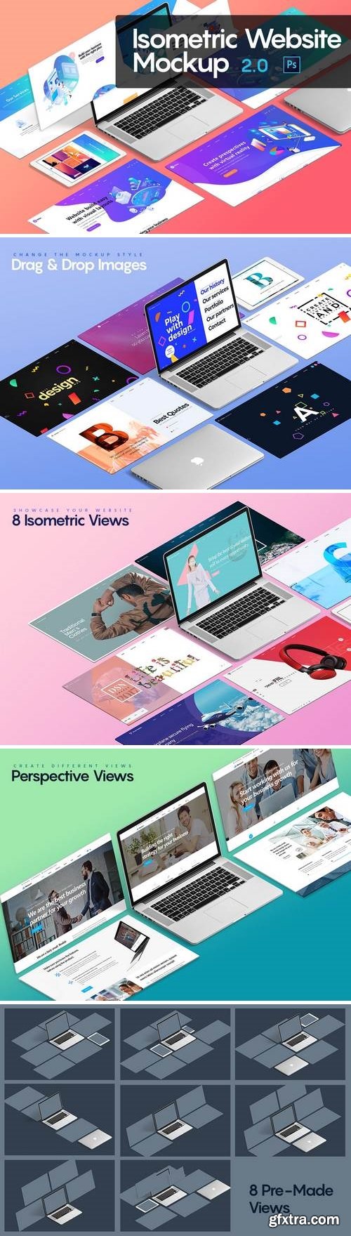 Isometric Website Mockup 2.0