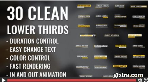 30 Clean Lower Thirds MOGRT 170487