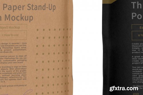 Three Paper Stand-Up Pouch Mockup 3331879