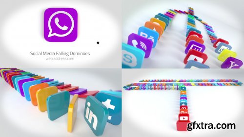 Social Media Dominoes Logo Reveals - Premiere Pro Templates 146073