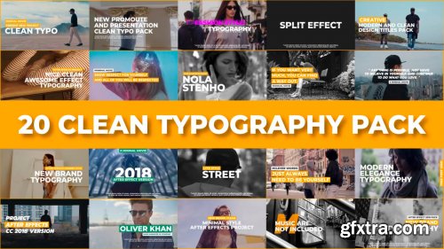 20 Clean Typography Pack 147578