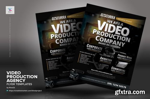 CreativeMarket - Video Production Agency Flyers 3376143