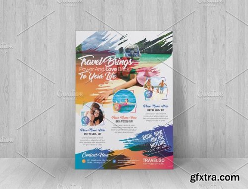 CreativeMarket - Travel Agency Flyer 3379378