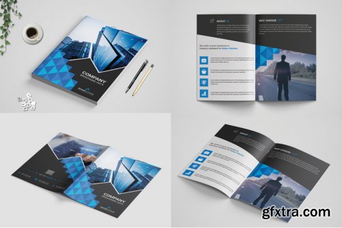 Bi-Fold Business Brochure Bundle template