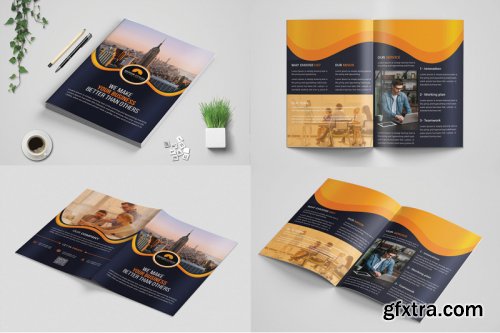 Bi-Fold Business Brochure Bundle template