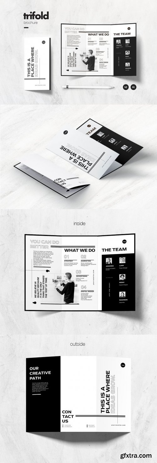 CreativeMarket - Multipurpose Trifold Brochure 3274083