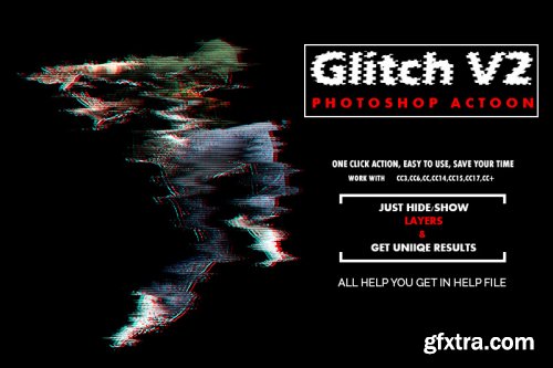 Glitch V2 Photoshop Action