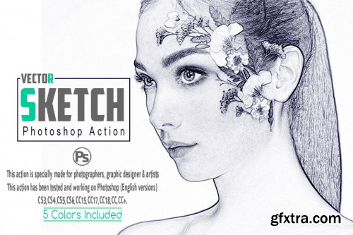 Vector Sketch Photoshop Action