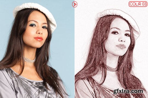 Vector Sketch Photoshop Action