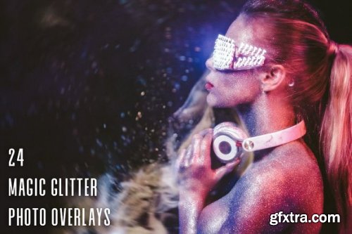 CreativeMarket - 24 Magic Glitter Photo Overlays 3498721