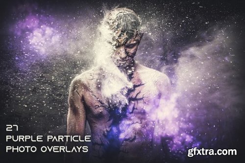 CreativeMarket - 27 Purple Particle Photo Overlays 3498766