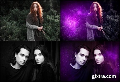 CreativeMarket - 27 Purple Particle Photo Overlays 3498766