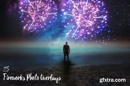 CreativeMarket - 25 Fireworks Photo Overlays 3498749