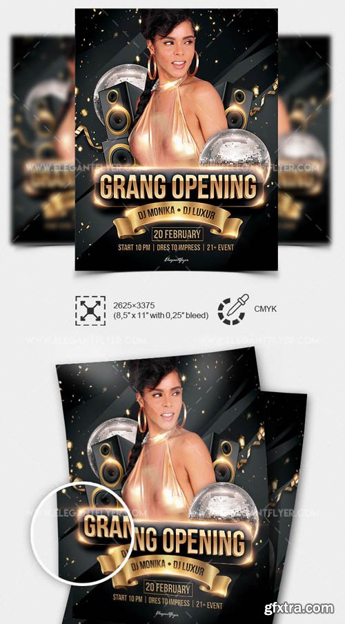 Grand Opening V7 2019 PSD Flyer Template + Facebook Cover + Instagram Post