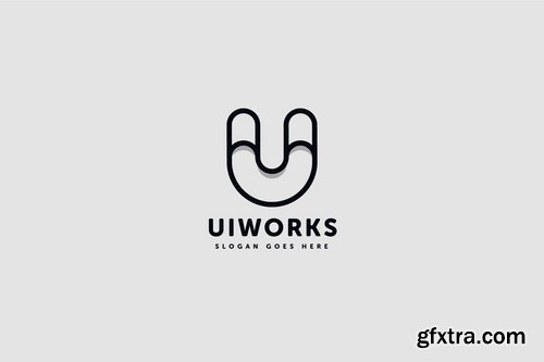 Ui Works U Letter Logo Template