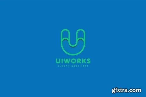 Ui Works U Letter Logo Template