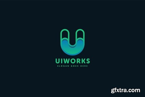 Ui Works U Letter Logo Template